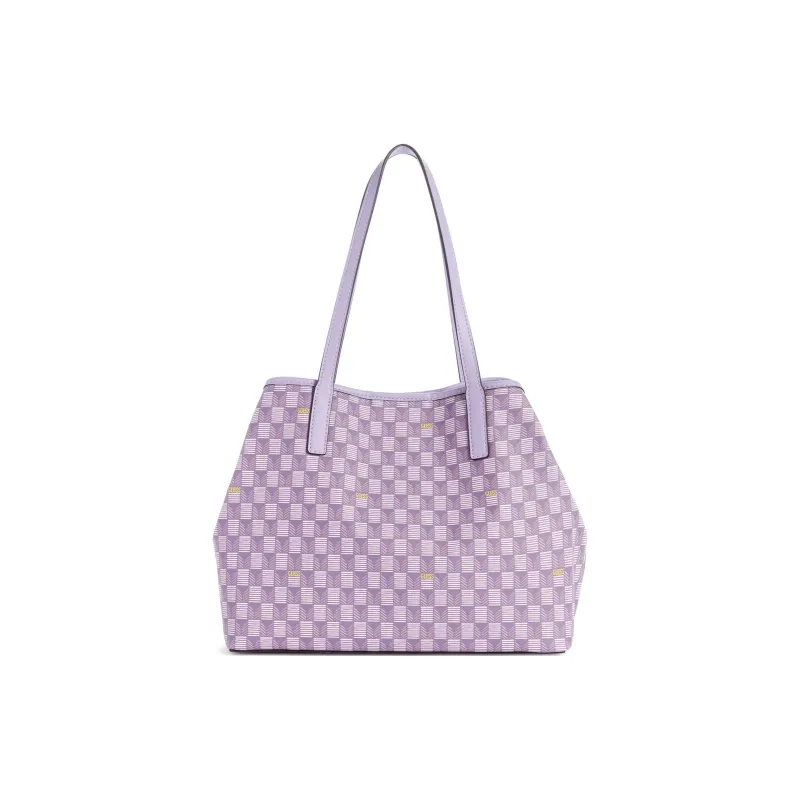 GUESS Artificial Leather Combo Bag Tote Bag Shopping Bag Shoulder Bag Handbag Women's Purple-4