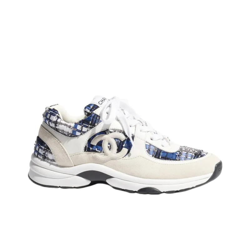 CHANEL Sneaker 'Dark Blue Tweed'-1