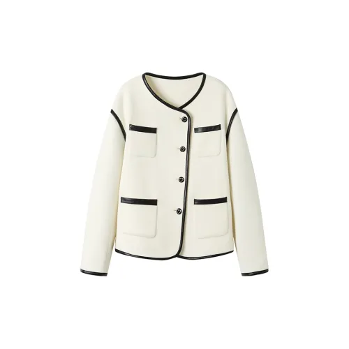 GREEN BELT Coats Women's Oak White