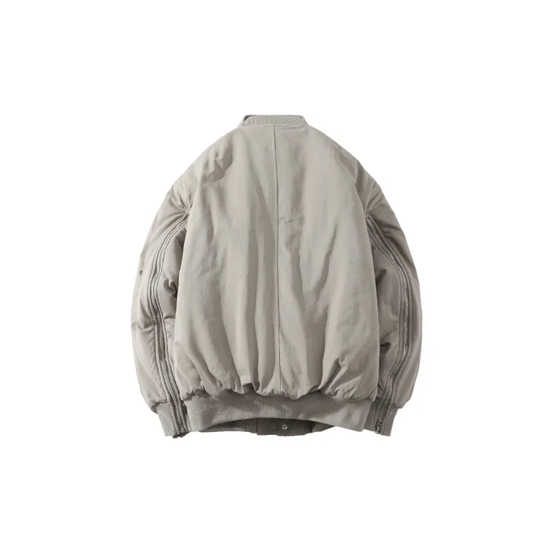 A SQUARE ROOT Baseball Jacket Coat Unisex Gray-1