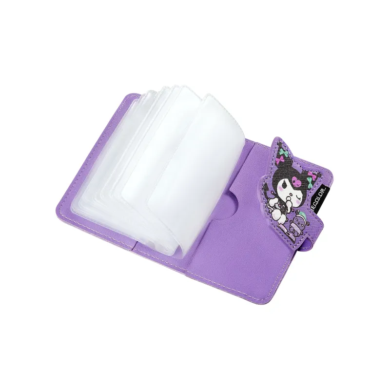 Zgo Sanrio, Kuromi Collection PU Card Holder Regular Women's Purple-4