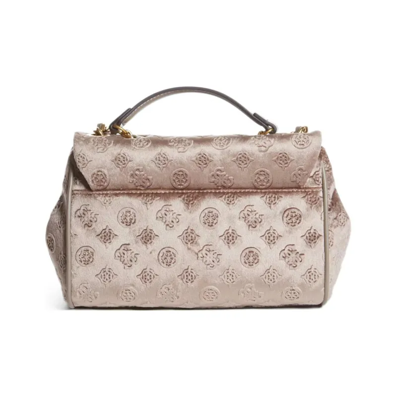 GUESS Velvet Shoulder Bag Crossbody Bag Women's Taupe-2