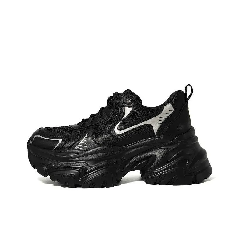 MYKI Chunky Sneakers Women's Low Top Silver-0