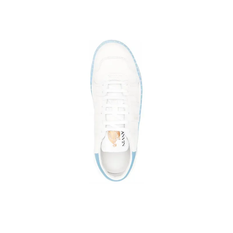 Lanvin Clay Low Top Stylish Skateboarding Shoes Women's White Blue-5