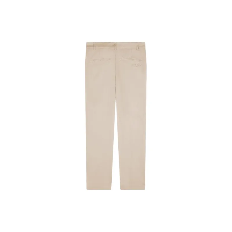 Maison Kitsune Logo Embroidered Straight Leg Trousers-1