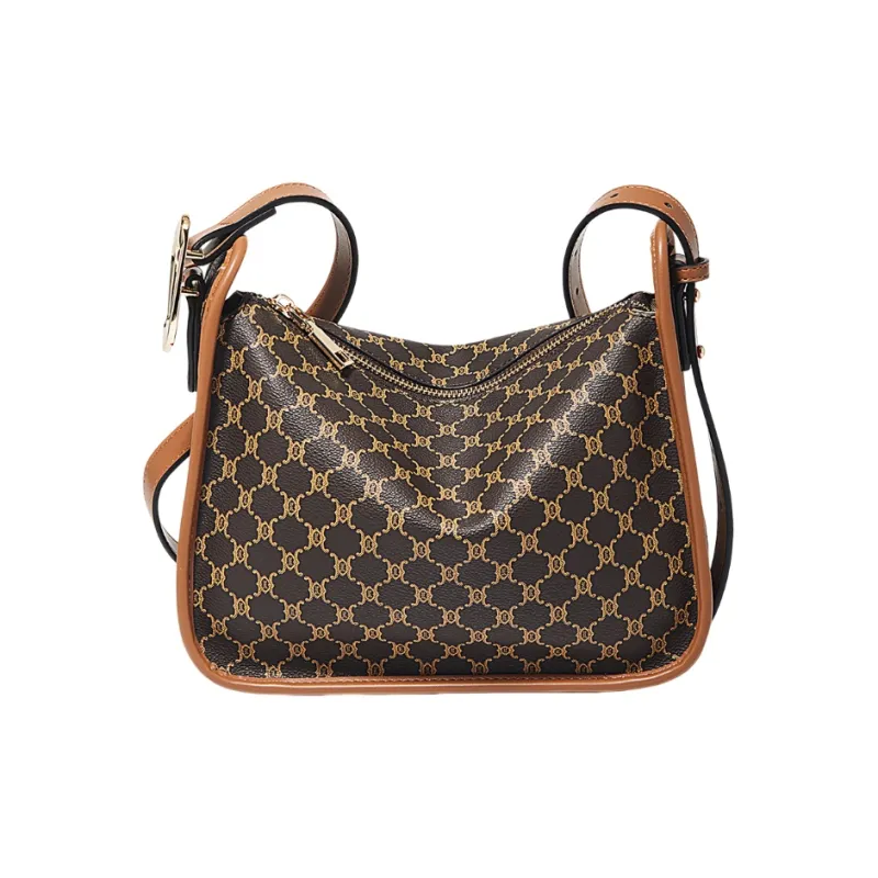 Marino Orlandi Synthetic Leather Shoulder Bag, Crossbody Bag Medium Size Women's Coffee-0