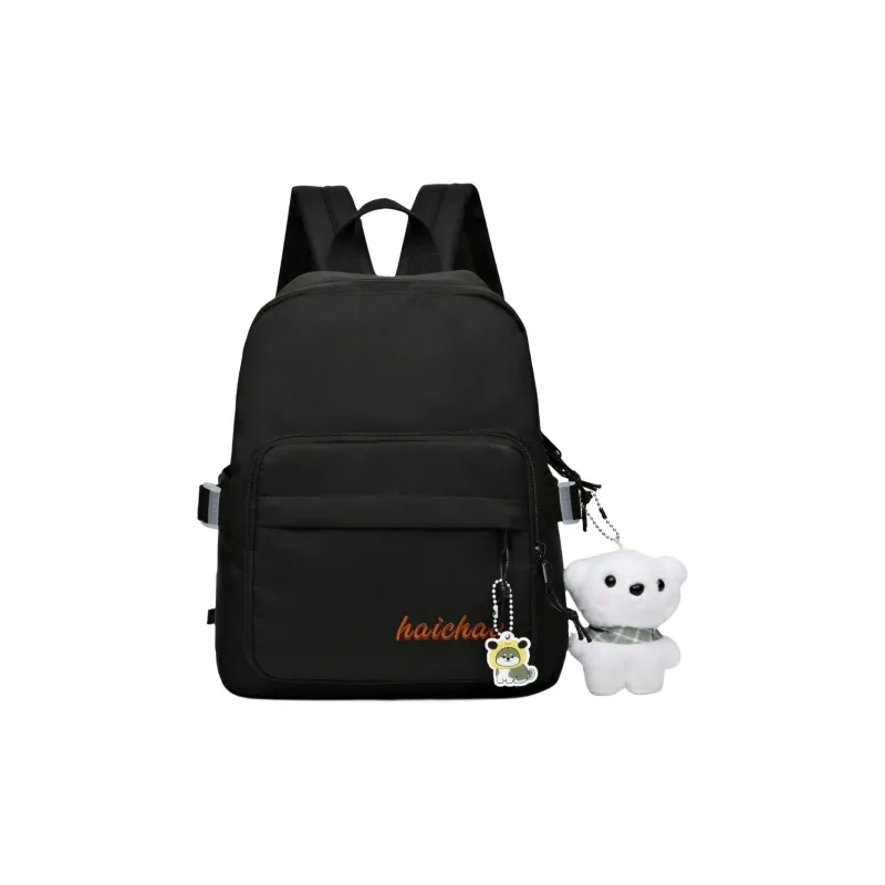 FAMAN Oxford Backpack Small Size Women's Ecru/Black/Purple/Blue/Pink-14