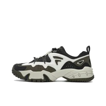 FILA FUSION KRIPTONITE Cushioned Wear Resistant Moisture Wicking Low Top Casual Shoes Men's White Black Brown