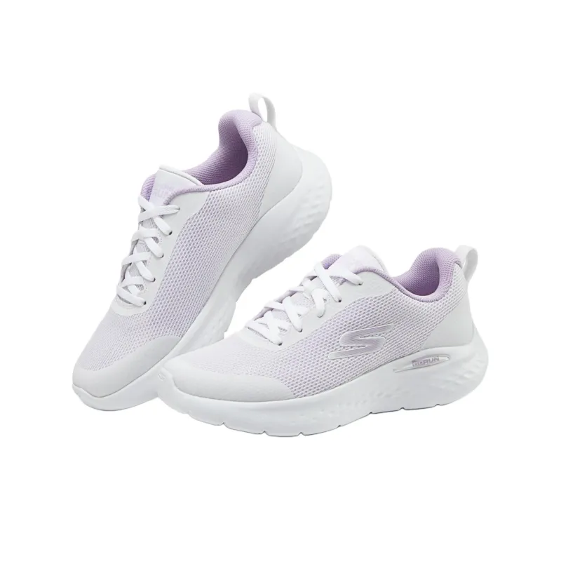 Skechers Go Run Lite Cushioning Low Top Casual Running Shoes Women's White Purple-3