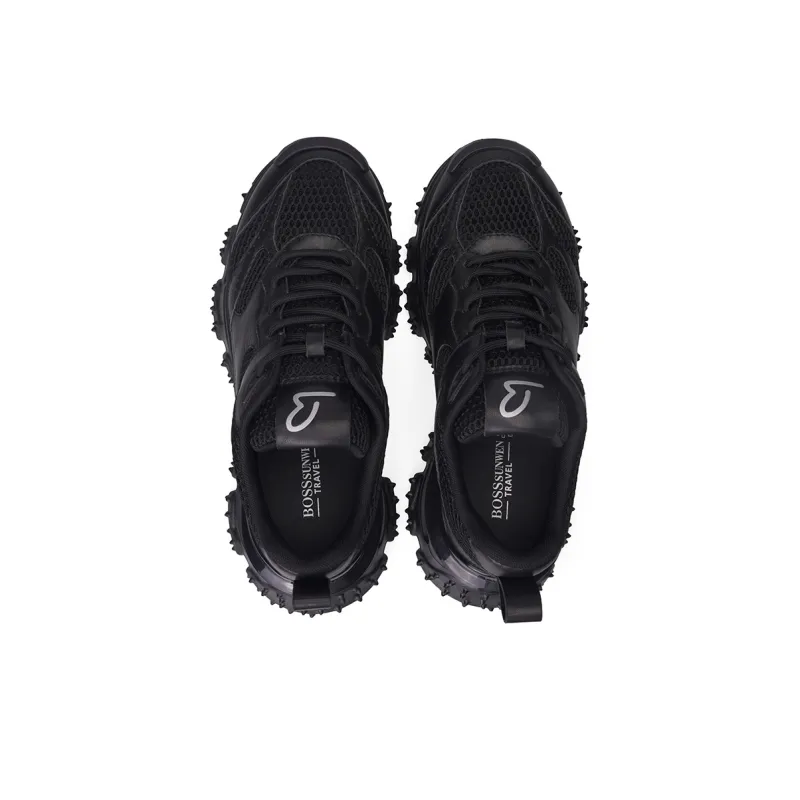 BOSSSUNWEN Low Top Chunky Sneakers Men's Black-2