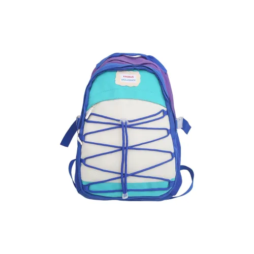 NIGEER Nylon Backpack Regular Women's Purple & Blue/Red & Yellow