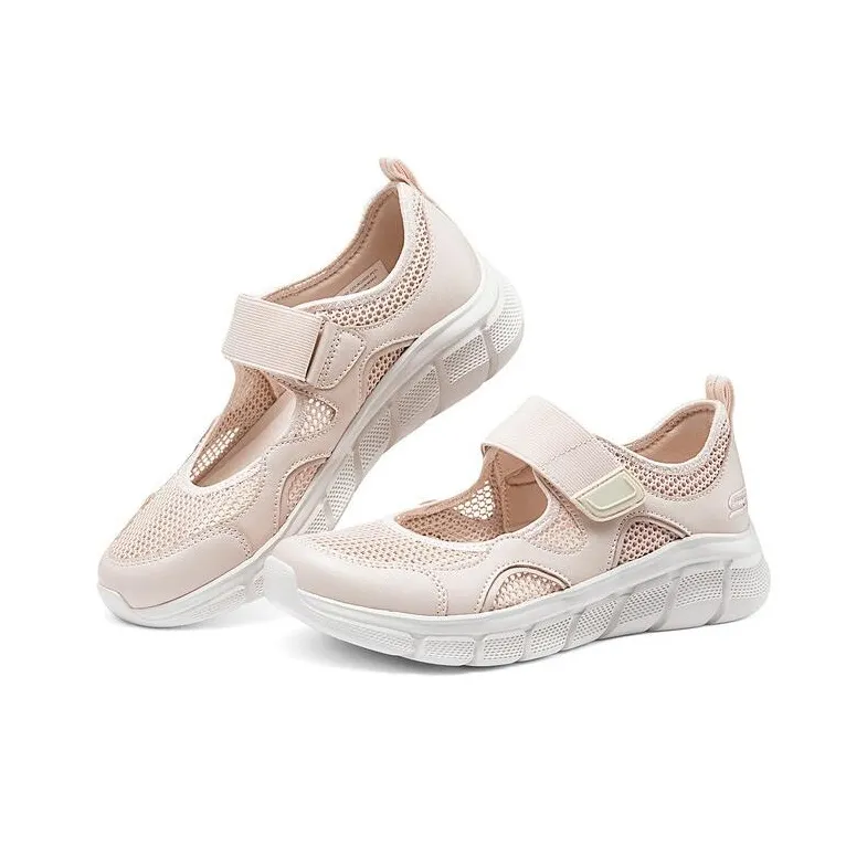Skechers Slip Resistant Low Top Casual Shoes Women's Peach Pink-3