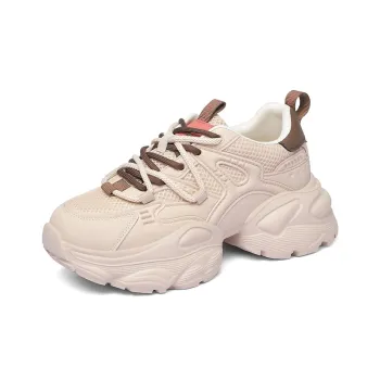 Golden Silk Rabbit Low Top Chunky Sneakers Women's