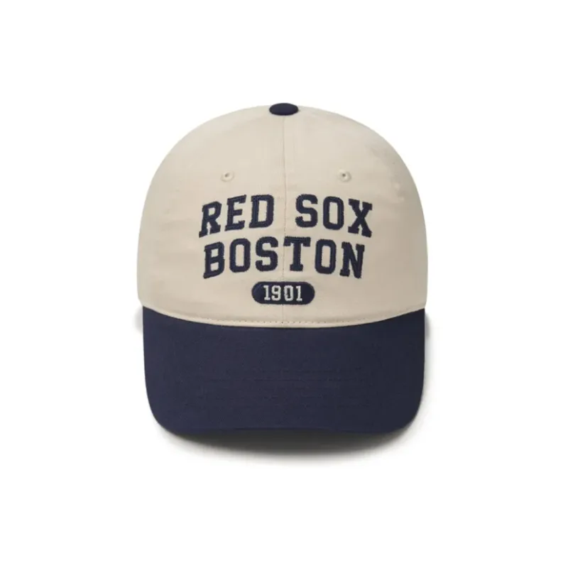MLB Cotton Baseball Caps Unisex White Blue-2