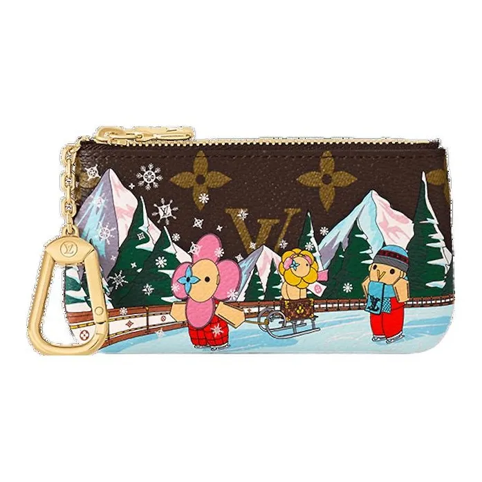 LOUIS VUITTON Key Pouch Coated Canvas Key Pouch Coin Purse Regular Women's Brown-0