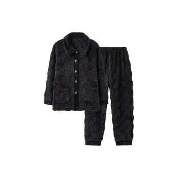 White Ran Pajama Set Women's Black