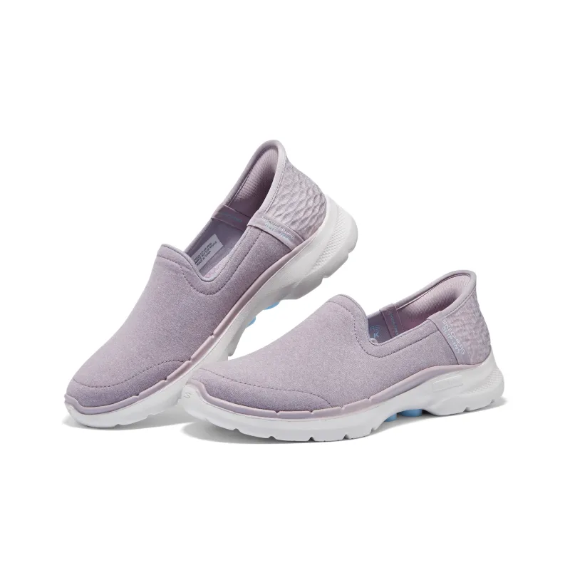 Skechers Go Walk Arch Fit Hands Free Slip Ins Anti Slip Wear Resistant Low Top Casual Shoes Women's Light Purple-3