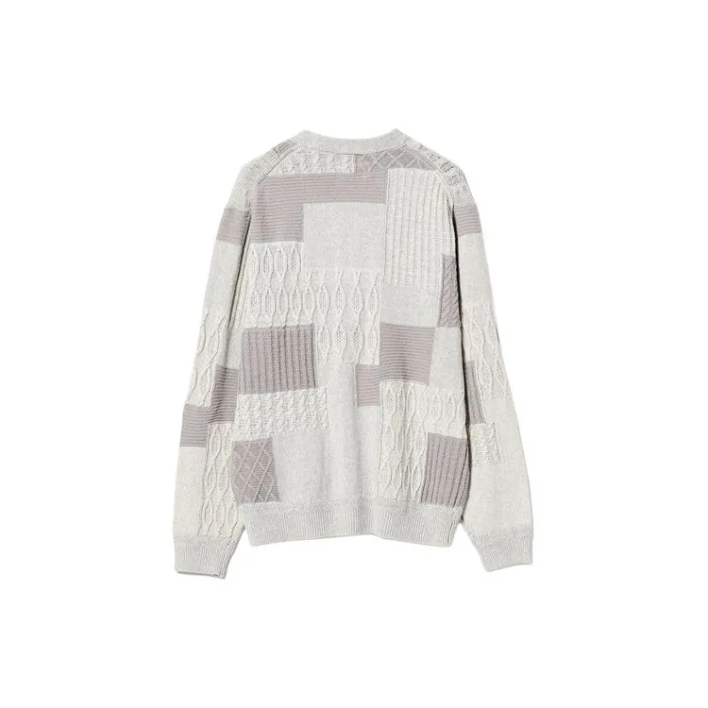 Beams Patchwork Cardigan-3