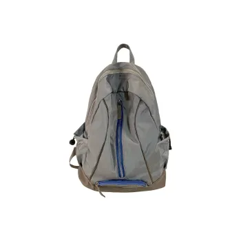 Deli Bear Nylon Backpack Regular Unisex Gray/Green