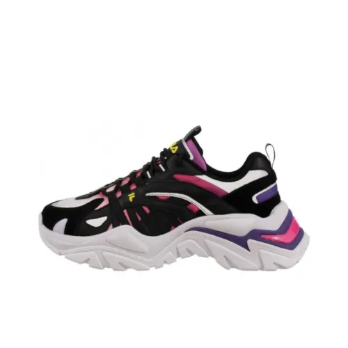 FILA Electrove Cushioning Slip Resistant Low Top Casual Shoes Women's Black White