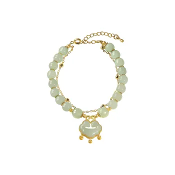 SGE Bracelets Pale Greenish White Jade Women's