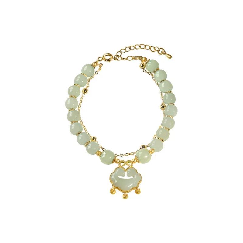 SGE Bracelets Pale Greenish White Jade Women's-0