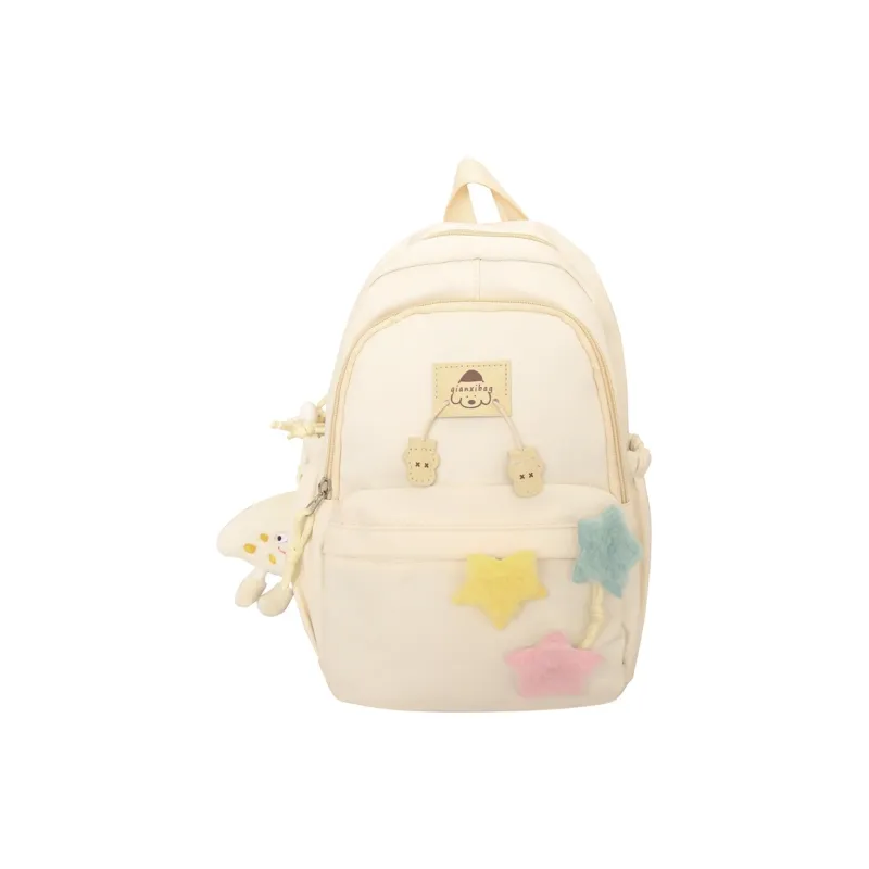 NIGEER Nylon Backpack Regular Women's Black/White/Yellow/Blue/Pink-16