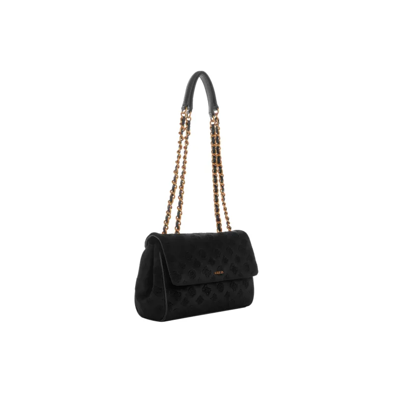 GUESS Velvet Chain Bag Shoulder Bag Crossbody Bag Regular Women's Black-1