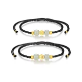 Hetian Jade Peaceful Rope Bracelet[Black Cord+Black Cord]