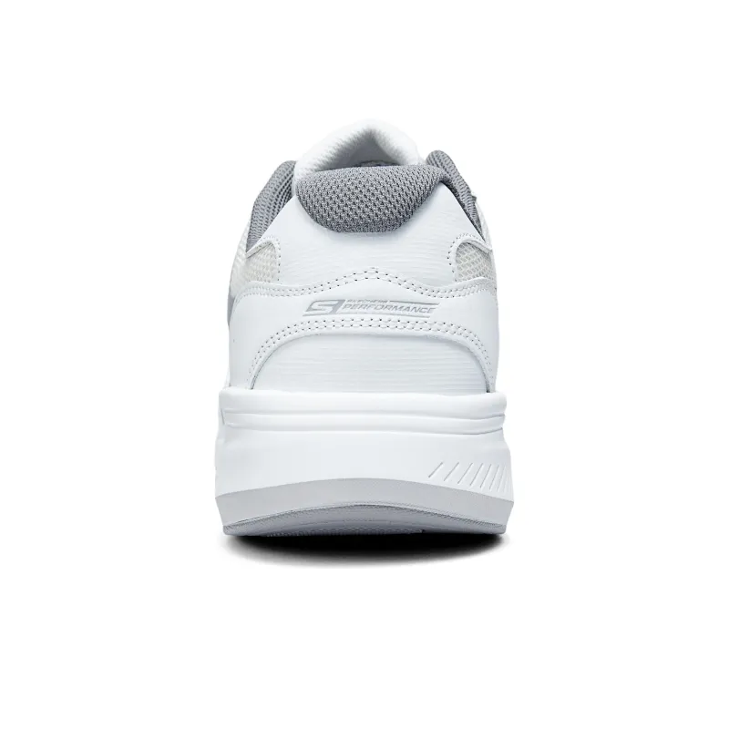 Skechers Go Run Pulse Cushioning Wear Resistant Low Top Running Shoes Men's White Gray-4
