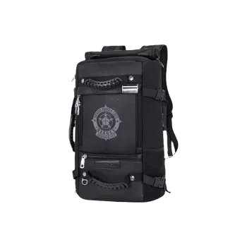 MingLu Oxford Backpack Regular Unisex Black