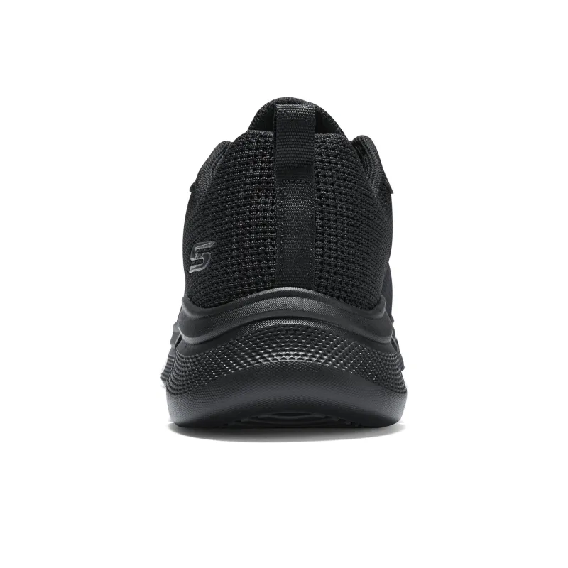 Skechers Wear resistant And Lightweight Low Top Casual Running Shoes Men's Black-4