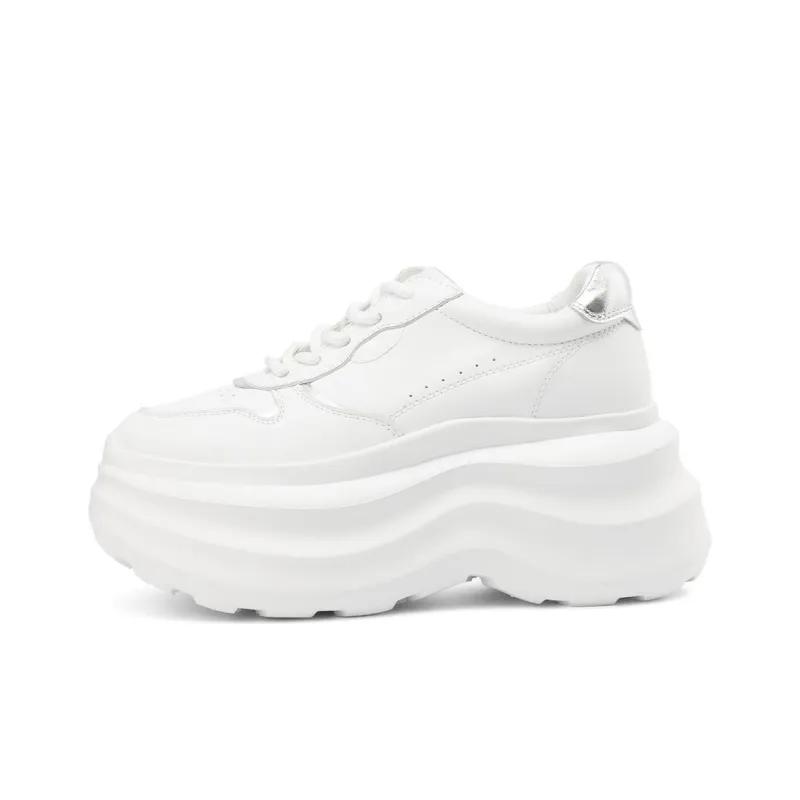 Rosa Bianca Low Top Chunky Sneakers Women's White-0
