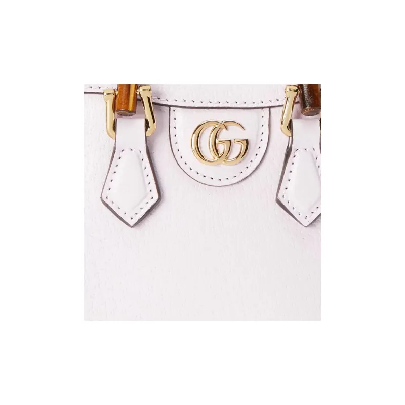 GUCCI Diana Leather Shoulder Bag, Crossbody Bag, Handbag Extra Mini Women's Light Pink-7