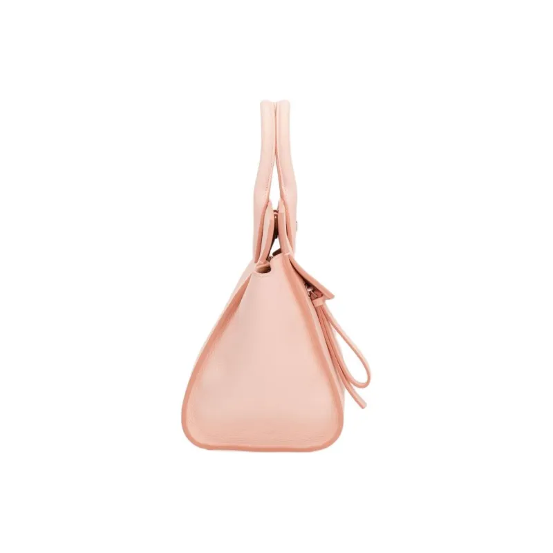 FERRAGAMO Studio Embossed Calfskin Handbag Small Size Women's Nylon Pink-2
