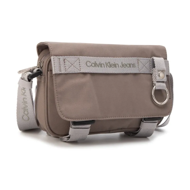 CALVIN KLEIN Fabric Crossbody Bag Regular Men's Silver Gray-1