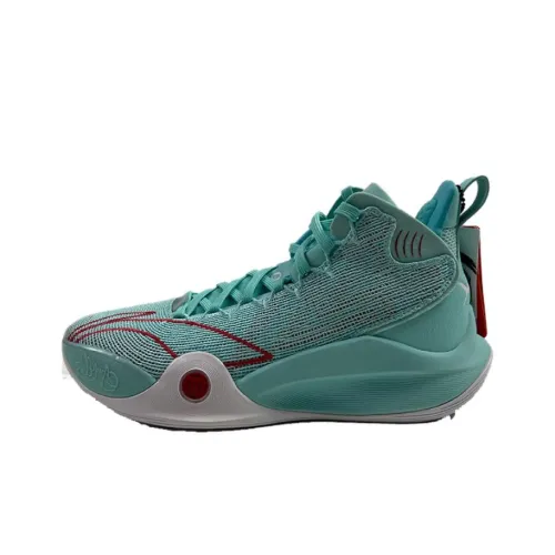 LINING CJ-1 Basketball Shoes Men High-Top Light Blue