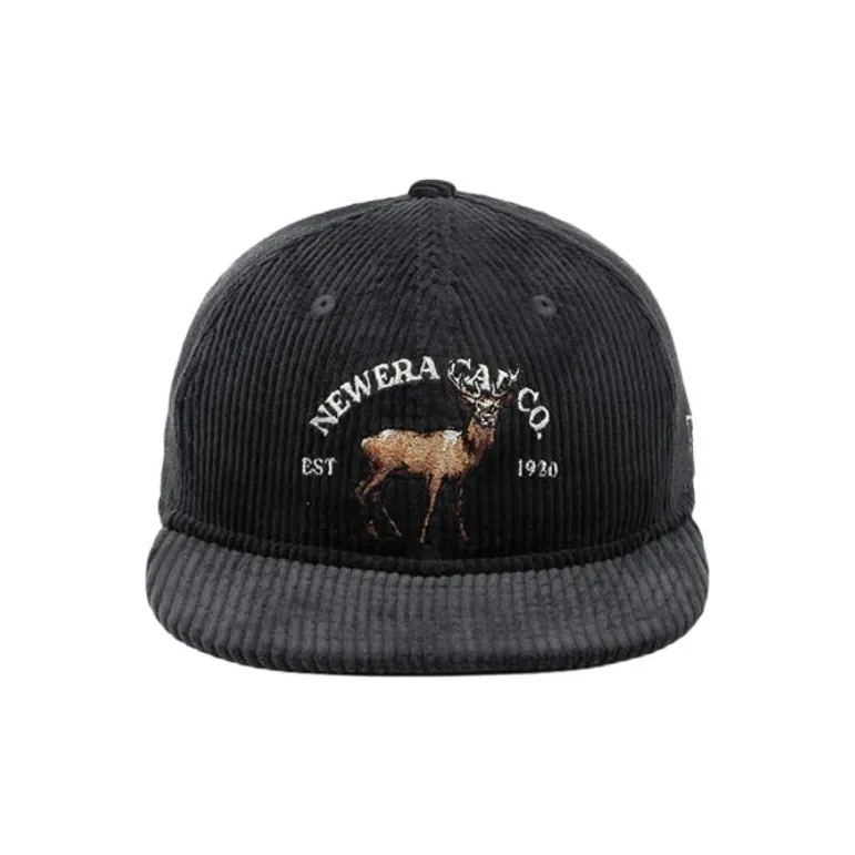 New Era Corduroy Baseball Caps Unisex Black-1