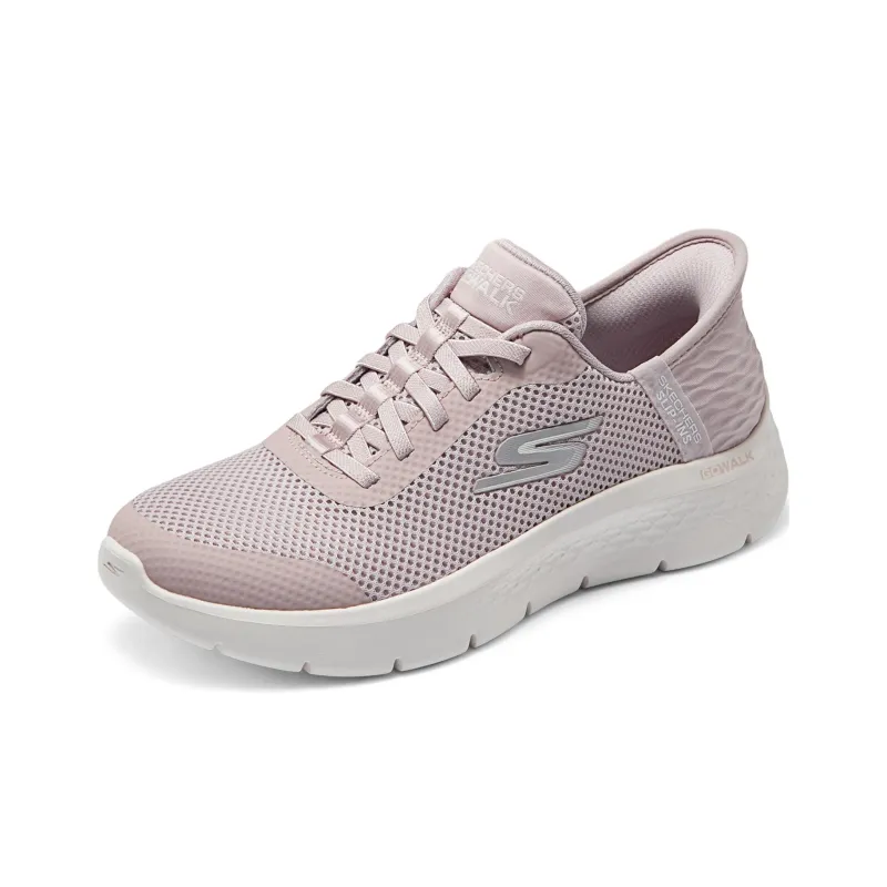Skechers Go Walk Fle Cushioning, Wear Resistant Low Top Running Shoes Women's Pink-2
