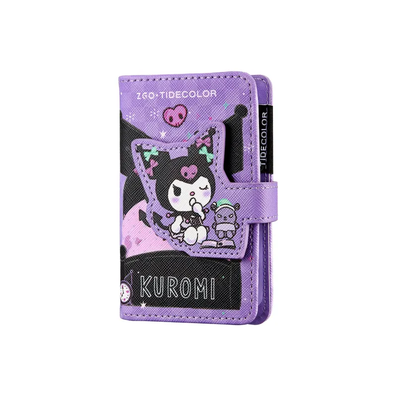 Zgo Sanrio, Kuromi Collection PU Card Holder Regular Women's Purple-3
