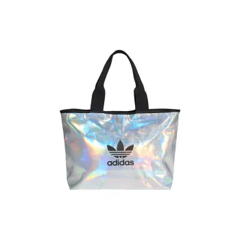 Adidas Originals Polyurethane Tote Bag, Shopping Bag, Handbag Regular Women's Silver