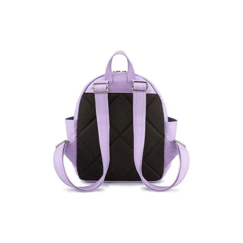 PORTER Linen With PU And Leather Patchwork Backpack Unisex Honey Lavender-2