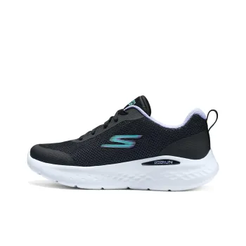 Skechers Go Run Lite Low Top Casual Running Shoes Women's Black White