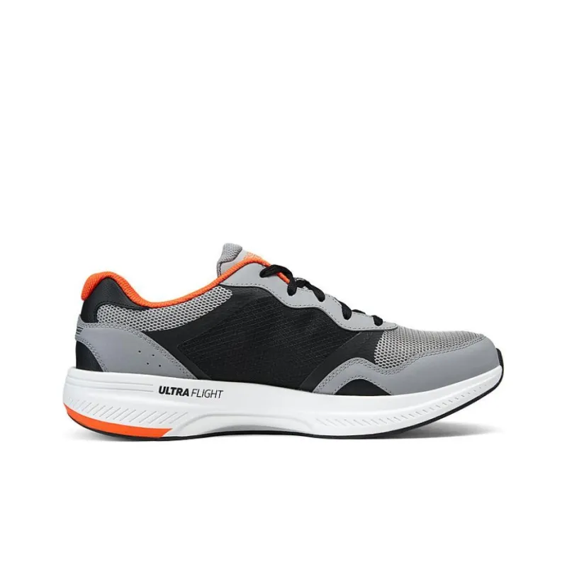Skechers Cushioning Anti Slip And Wear Resistant Low Top Casual Running Shoes Men's Gray Black Orange-1