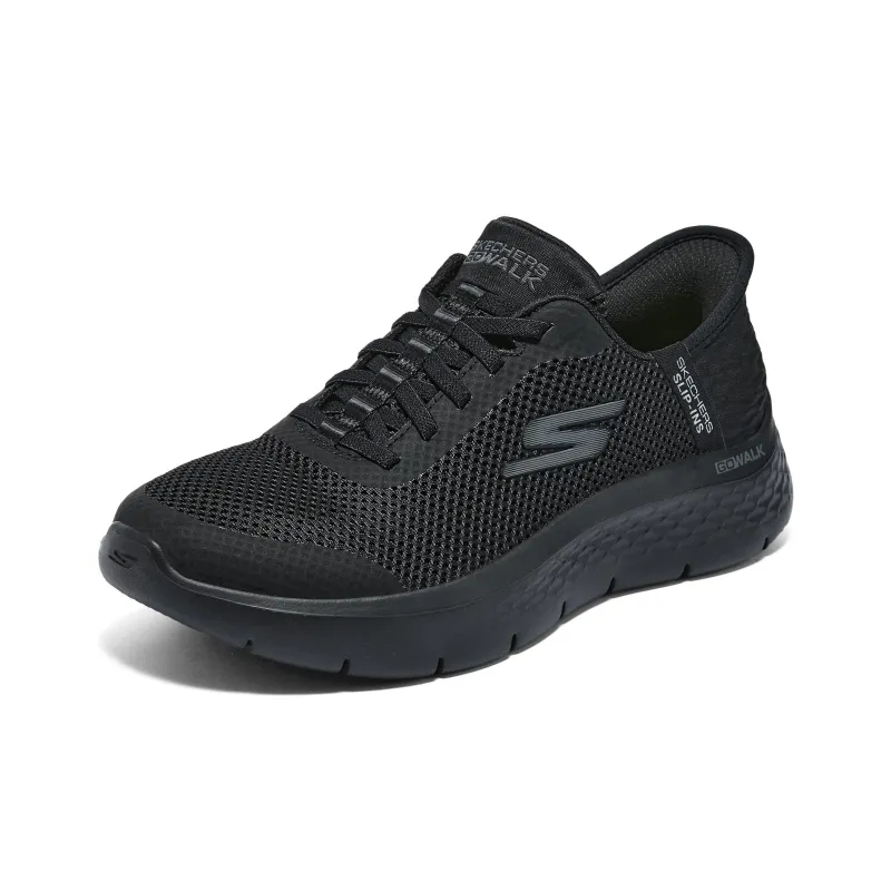 Skechers Go Walk Fle Anti Slip Wear Resistant Mid Top Running Shoes Women's Black-2