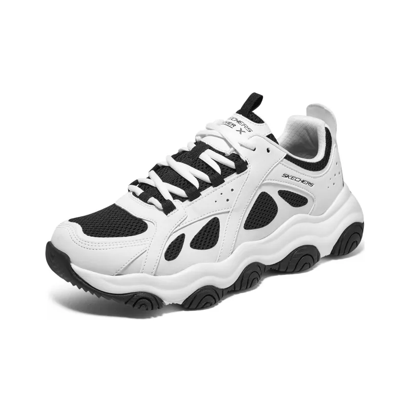 Skechers Rover X Cushioning, Wear Resistant Low Top Casual Shoes Men's Black White-2
