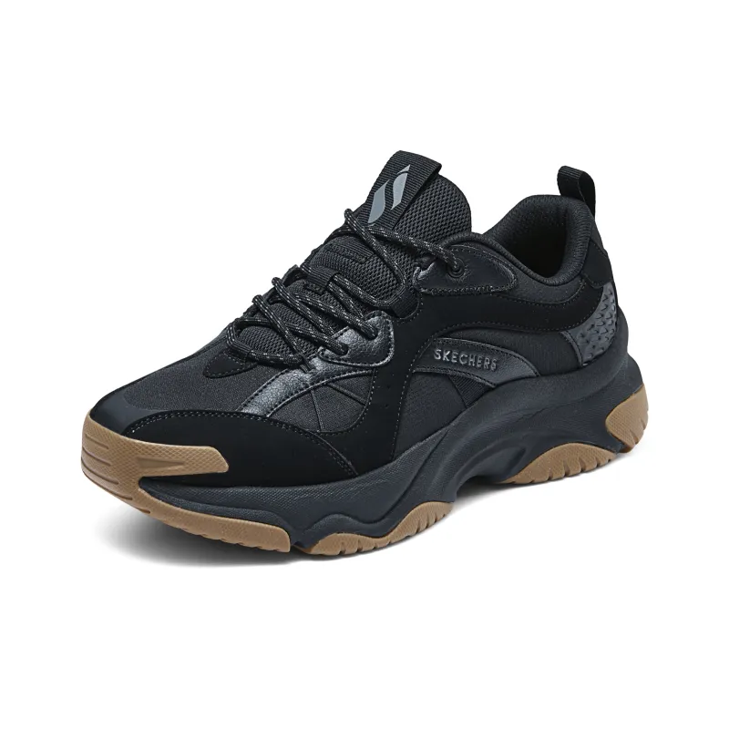 Skechers Anti Slip Wear Resistant Breathable Lightweight Low Top Running Shoes Men's Black-2