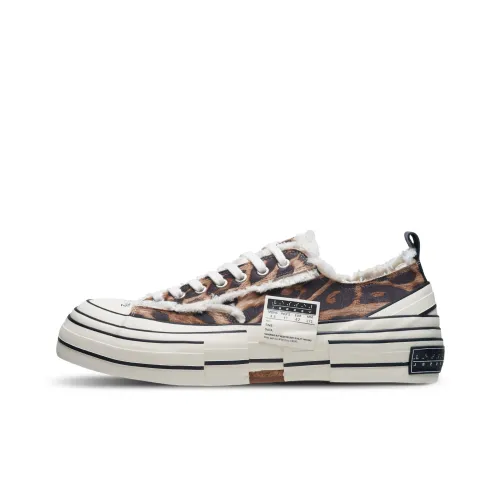 VESSEL Leopard Print Anti Slip Wear Resistant Low Top Canvas Shoes Unisex Brown