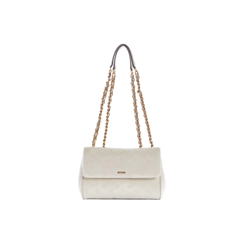 GUESS Velvet Chain Bag Shoulder Bag Crossbody Bag Women's White-0