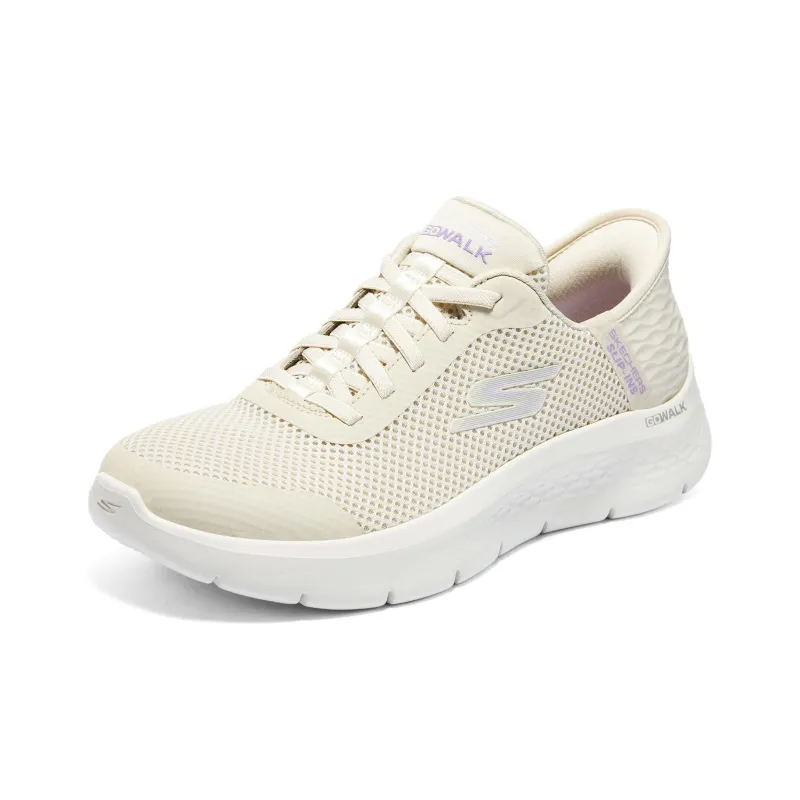 Skechers Go Walk Fle Anti-Slip Wear-Resistant Breathable Moisture-Wicking Low-Top Casual Running Shoes Women's Ecru-2